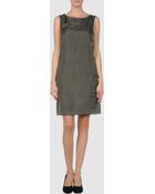 Jil Sander Navy Short Dress - Lyst