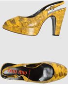 Miu Miu Platform Sandals - Lyst