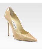 Jimmy Choo Anouk Patent Leather Point Toe Pumps - Lyst