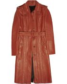 Burberry Prorsum Double-faced Leather Trench Coat - Lyst