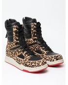 Diet Butcher Slim Skin Leopard Print High Top Sneakers - Lyst