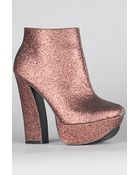 Dv By Dolce Vita The Layna Shoe in Copper Glitter - Lyst
