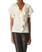 Ralph Lauren Hyacinth Ruffle Top - Lyst