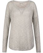 Splendid Silver Metallic Knitted Jumper - Lyst