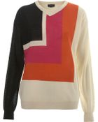 Topshop Knitted Geo Pattern Sweat - Lyst