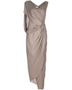 Helmut Lang Draped Dress - Lyst