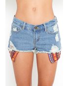 Nasty Gal Baja Cutoff Shorts - Blue - Lyst