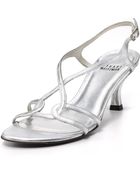 Stuart Weitzman Evening Sandals - Reversal Mid Heel - Lyst