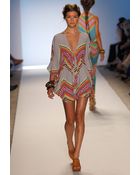Mara Hoffman Swimwear Printed Short Poncho Dress - Lyst
