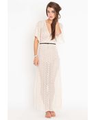 Nasty Gal Crochet Kimono Dress - Lyst