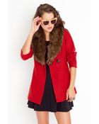 Nasty Gal Florence Faux Fur Coat - Lyst