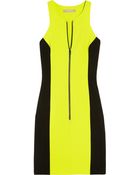 Michael Kors Stretch Wool-crepe Racer-back Dress - Lyst