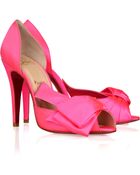 Christian Louboutin Bow T Dorcet 100 Satin Pumps - Lyst