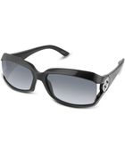 Gucci Interlocking Logo Rectangular Plastic Sunglasses - Lyst