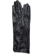 Mango Touch - Long Leather Gloves - Lyst