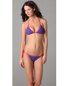 Marc By Marc Jacobs Cleo Print Mix Reversible Triangle Bikini - Lyst