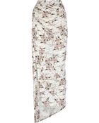Aminaka Wilmont Floral-print silk-jersey maxi skirt - Lyst