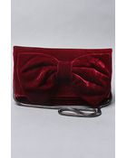 Betsey Johnson The Evening Velvet Clutch - Lyst