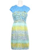 Peter Pilotto Textured Silk Dress - Lyst