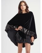 Ilana Wolf Sequin Trim Velvet Cape - Lyst