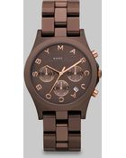 Marc By Marc Jacobs Chronograph Watch/brown Ion-plated - Lyst