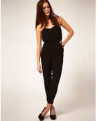 Tba Asos Pleat Bust Jumpsuit - Lyst