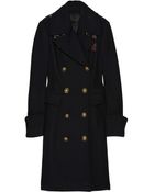 Burberry Prorsum Pleated-back Virgin Wool-blend Coat - Lyst