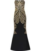 Marchesa Embellished Silk-Crepe Gown - Lyst