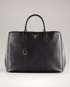 Prada Saffiano Lux Snap Tote - Lyst