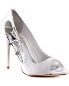 Badgley Mischka Wanda - White Satin - Lyst