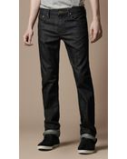 Burberry Steadman Resinated Slim Fit Jeans - Lyst