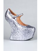 Jeffrey Campbell The Night Walk Shoe in Pewter Glitter - Lyst