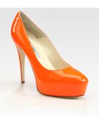 Brian Atwood Maniac Patent Leather Platform Pumps - Lyst