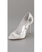 Badgley Mischka Wanda Peep Toe Pumps - Lyst
