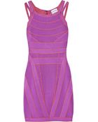 Hervé Léger Two-tone Bandage Dress - Lyst