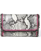 Stella McCartney Falabella Python Clutch - Lyst