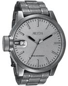 Nixon The Chronicle All Raw Steel Bracelet Watch - Lyst