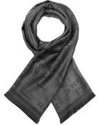 Versace All Over Logo Wool Scarf - Lyst