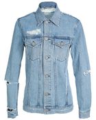 Acne Studios Fever Trash Distressed Denim Jacket - Lyst
