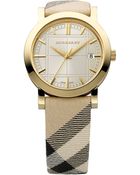 Burberry Check Band Watch - Lyst