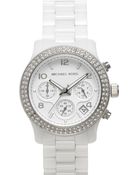 MICHAEL Michael Kors Michael Kors Runway Ceramic Watch - Lyst