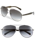 Prada Arrow Temple Metal Aviator Sunglasses - Lyst