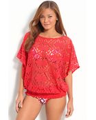 Trina Turk Kuta Crochet Cover-up - Lyst
