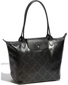 Longchamp Metallic Equestrian Grid - Medium Tote - Lyst
