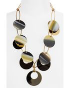 Tory Burch Resin Circle Statement Necklace - Lyst
