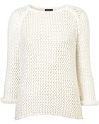 Topshop Knitted Wetlook Stitch Jumper - Lyst