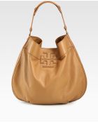 Tory Burch Logo-Stacked T Hobo Bag - Lyst