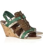 Proenza Schouler Cork-wedge Leather Sandals - Lyst