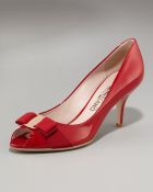 Ferragamo Ribes Vara Peep-toe Pump - Lyst