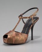 Giuseppe Zanotti Snake T-strap Platform Sandal - Lyst